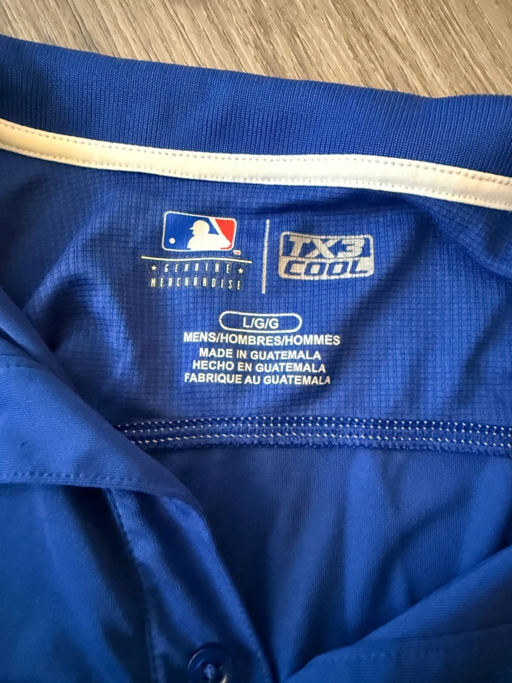 MLB Los Angeles Dodgers Blue Performance Polo with White LA Emblem - Picture 4 of 7